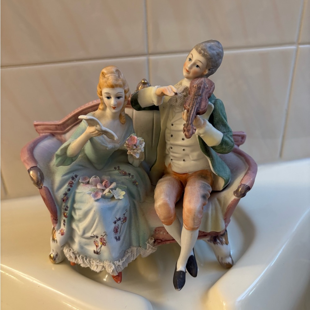 French Porcelain Couple Figurine